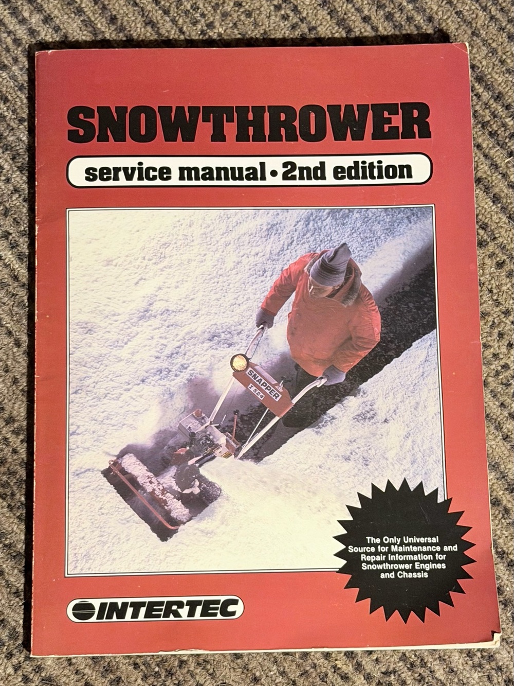 Intertec Snowthrower Service Manual - Red Cover